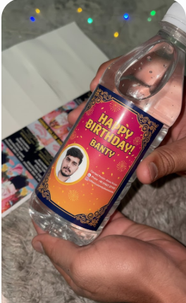 Add name of birthday person with date